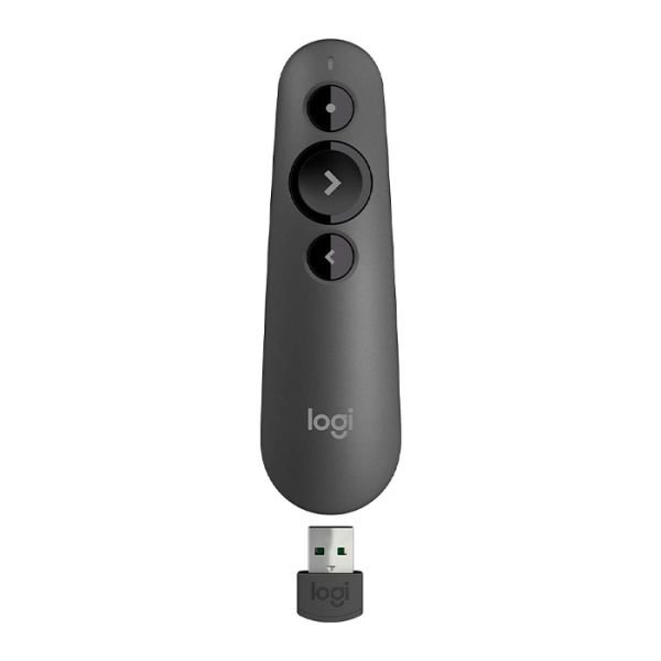 logitech-r500s-bluetooth-presentation-remote---graphite Logitech R500S Laser Presentation Remote, Clicker with Dual Connectivity Bluetooth or USB,2YR - الصورة 1