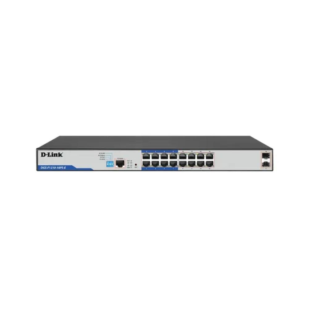 PHOTO (6) D-Link DGS-F1210-18PS-E Managed PoE Switch, 18 port Gigabit With 2 Gigabit SFP - الصورة 1